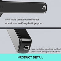 Electronic Smart Door Lock Handle Digital Fingerprint Password Bluetooth Key APP