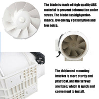8" Inch Extractor Fan+Remote Duct Hydroponic Air Circulation Exhaust Vent