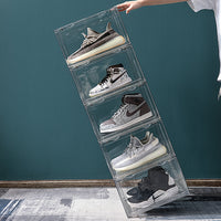 1PC Ultra-clear sneaker storage magnetic side display acrylic shoe box shoe box