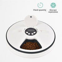 Auto LCD Digital Dog Pet Feeder Dispenser Food Bowl Cat 6 Meal Automatic Program