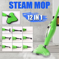 12 in 1 Multi Foldable Steam Mop Handheld Floor Steamer Carpet Cleaning Cleaner