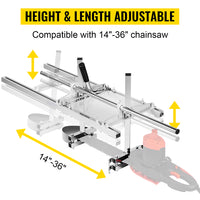 Chainsaw Mill For Saws 14"-36" Bar Furniture Making Wood Cutting Aluminum Steel