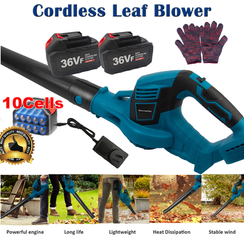 Cordless Garden Leaf Dust Blower Handheld For Makita With 2Battery & Charger 36V Kings Warehouse Australia