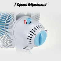 6" Oscillating Fan Clip Fan 2 Speed For Hydroponics Grow Tent Student Desk Fan
