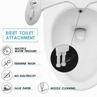 Toilet Bidet Seat Spray Hygiene Water Wash Clean Sanitation Bathroom Attachment