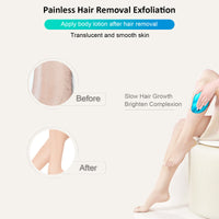 Women Men Painless Physical Hair Removal Epilators Crystal Hair Eraser Exfoliate Light Blue
