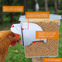4 Port Chicken Feeder Poultry Feeder DIY Port PVC Gravity Fed Chicken Feeder