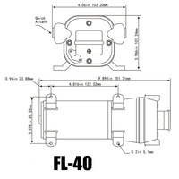 12V Water Pump FL-40 High Pressure 17/10LPM For Caravan Boat Camp Washdown