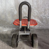 Folding Gardening Stool Seat W/ 3 Wheels Height Adjustable Portable Kneeling Pad