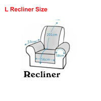 Black L Recliner Waterproof Recliner Chair Cover with Non Slip Strap Slip Cover for Recliner
