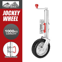 Jockey Wheel 10" Inch Swing Up Rubber Wheel 1000kg Caravan Boat Trailer