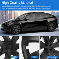 4PCS Wheel Cover Caps 19Inch ABS Black Rim Hubcap Hub Cap For Tesla Model Y