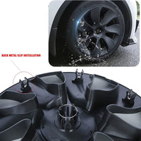 4PCS Wheel Cover Caps 19Inch ABS Black Rim Hubcap Hub Cap For Tesla Model Y