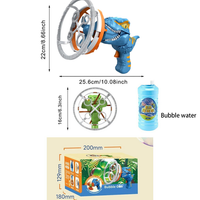 Blue gift Bubble Gun Automatic Bazooka Soap Water Bubble Machine Toy Electric Fan kid