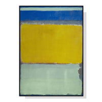 60cmx90cm Blue Yellow Green By Mark Rothko Black Frame Canvas Wall Art