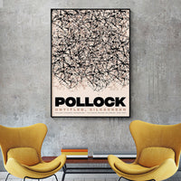 50cmx70cm Jackson Pollock Exhibition II Black Frame Canvas Wall Art