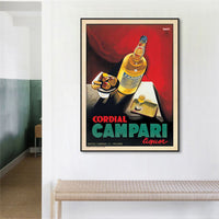 Wall Art 90cmx135cm Cordial Campari Liquor Black Frame Canvas