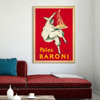 Wall Art 90cmx135cm Pates Baroni Pasta Gold Frame Canvas