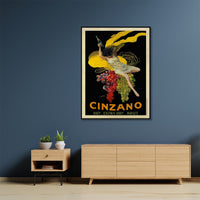 80cmx120cm Cinzano Black Frame Canvas Wall Art