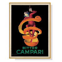 50cmx70cm Bitter Campari Gold Frame Canvas Wall Art