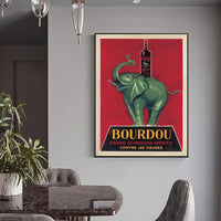 60cmx90cm Bourdou Black Frame Canvas Wall Art