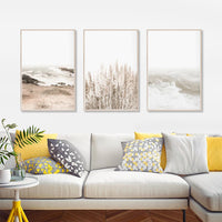 40cmx60cm Coastal Beach 3 Sets Wood Frame Canvas Wall Art