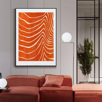 60cmx90cm Abstract Orange Black Frame Canvas Wall Art