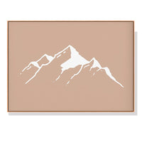 80cmx120cm Black White Mountain 3 Sets White Frame Canvas Wall Art 