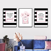 60cmx90cm Fashion Prints 3 Sets Black Frame Canvas Wall Art