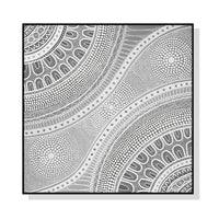 100cmx100cm Nayiri Bami Black Frame Canvas Wall Art 