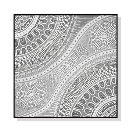 100cmx100cm Nayiri Bami Black Frame Canvas Wall Art 
