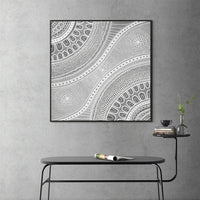 100cmx100cm Nayiri Bami Black Frame Canvas Wall Art