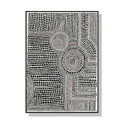 100cmx150cm Clustered Dots A Black Frame Canvas Wall Art 