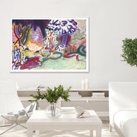 80cmx120cm Late Summer White Frame Canvas Wall Art