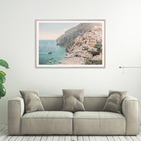 60cmx90cm Italy Amalfi Coast Wood Frame Canvas Wall Art