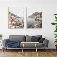 60cmx90cm Italy Positano 2 Sets Wood Frame Canvas Wall Art