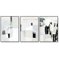 70cmx100cm Soft Spoken 3 Sets Black Frame Canvas Wall Art 