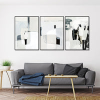 80cmx120cm Soft Spoken 3 Sets Black Frame Canvas Wall Art