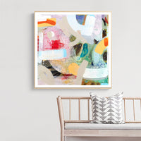 80cmx80cm Changed My Mind IV by Aleah Koury Gold Frame Canvas Wall Art