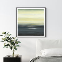 90cmx90cm Land of Serenity Black Frame Canvas Wall Art