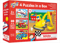 Vehicles - 4 Puzzles In A Box