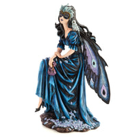 Large Masquerade Fairy with Snowy Owl Figurine