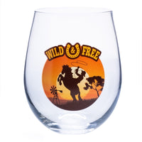 Wild And Free Stemless Wine Glass