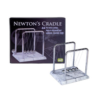 Newton's Cradle with White Marble-look Base