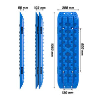 X-BULL Recovery tracks Boards 10T 2 Pairs Sand Mud Snow With Mounting Bolts pins Blue