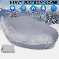 210D Inflatable Boat Cover UV Resistant Inflatable Dinghy Boat Cover Waterproof UV Sun Dust Protective Case Kayak Oxford C...
