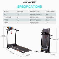 Electric Treadmill Exercise Fitness Equipment Home Gym Machine TRX1