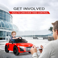 Rovo Kids Kids Ride-On Car Licensed AUDI R8 SPYDER Battery Electric Toy Remote 12V Red