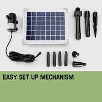 Protege 20W Solar Fountain Submersible Water Pump Power Panel Kit Garden Pond