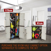 PLANTCRAFT Lockable Outdoor Storage Cabinet - Cupboard Garage Carport Shed